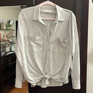 Lou & Grey tie-front blouse
